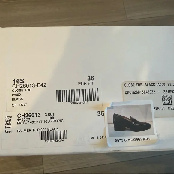 Chloe Palmer Black Leather Loafers with Silver Accent. Size 36. Gently worn. - Picture 10 of 10